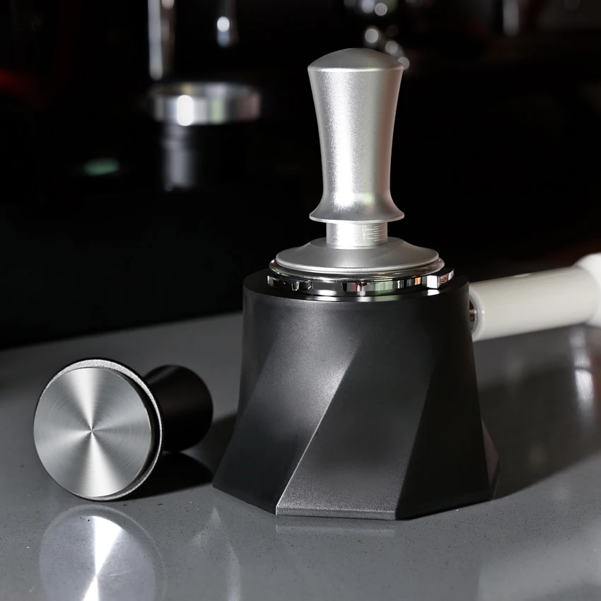 سدادة قهوة ثابتة مع ضغط زنبركي معايرة من الفولاذ المقاوم للصدأ لضغط مسحوق القهوة 51/53/58 مللي متر أداة توزيع الإسبريسو #6