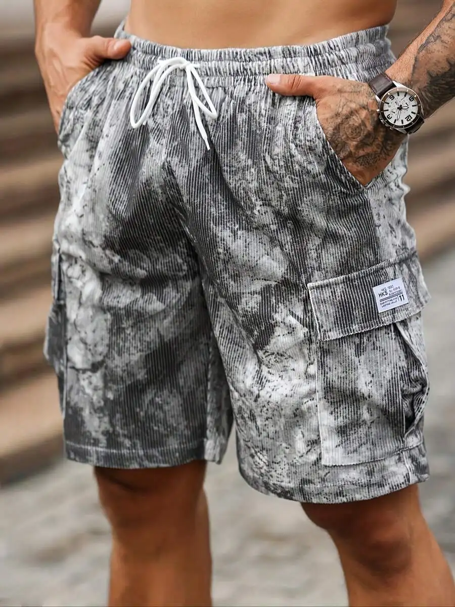 

Mens Lightweight Summer Cargo Shorts Polyester Blend Breathable Casual Vacation Wear