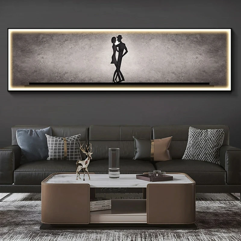 Modern Bedroom Bedside Mural Master Bedroom Figure Art Hanging Painting Living Room  Luxury Simple Luminous Decoration  Painting