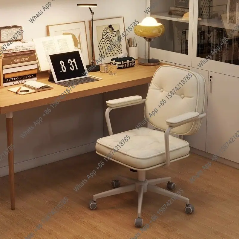 A Ins Style Computer Chair Girls Bedroom Makeup Home Office Study Dormitory Study Chair Liftable Swivel Chair