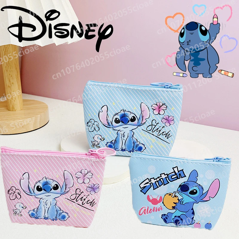 

Cartoon Disney Blue Stitch Coin Purse Kawaii Anime Pu Key Case Coin Storage Bag Children Wallet Mini Bag Kid Birthday Gifts