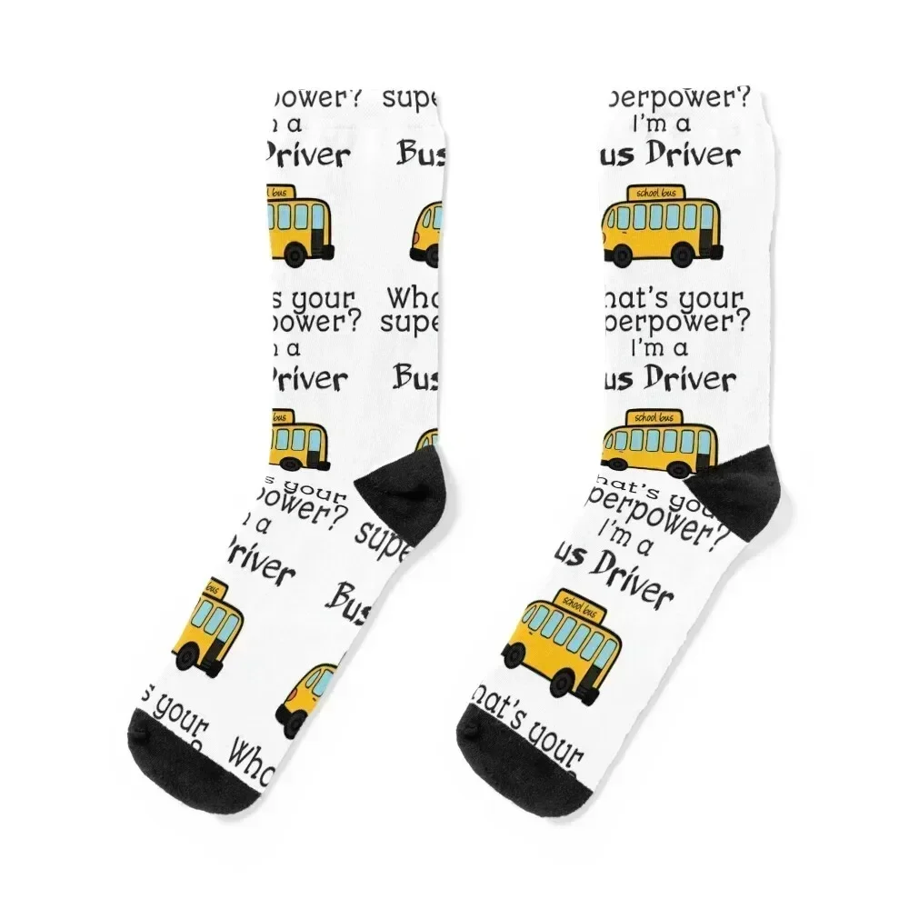 

I'm A Bus Driver, What's Your Superpower Socks Stockings compression Novelties colored FASHION Man Socks Women's
