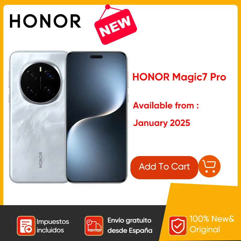 2025 NEW HONOR Magic7 Pro 5G Smartphone Snapdragon 8 Elite 6.8''120Hz LTPO Display 100W Fast Charge IP69  Global Version