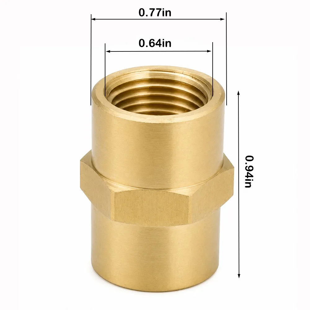 Coupler Brass Brass Coupling Female Thread 1/4