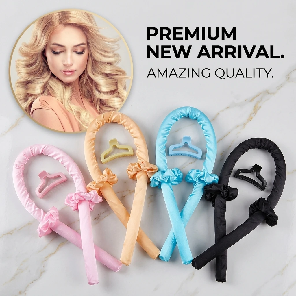 Heatless Hair Curler Set Overnight Foam Curling Rod No Heat Ribbon Rollers for Natural Lazy Hair Cloth Styling Tools