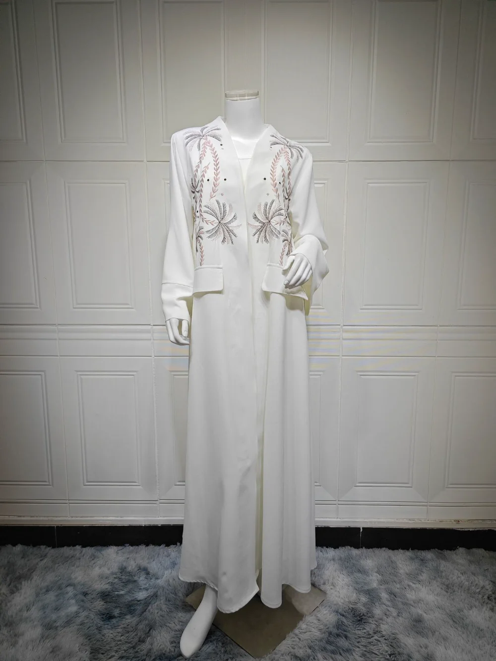 Frauen Stickerei Abaya Strickjacke Dubai Party Kleid Abayas Eid Muslimischen Ramadan Marokko Kaftan Vestidos Kaftan Kleid Jalabiya 2025