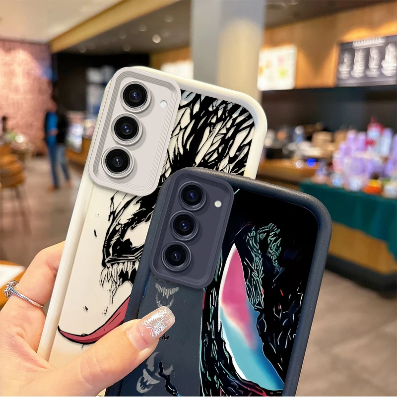 Funda blanda Marvel Venom para Samsung Galaxy S25 S24 Ultra S23 S22 S21 Plus S20 FE A56 A55 A54 A53 A52 A51 A34 A32 4G 5G