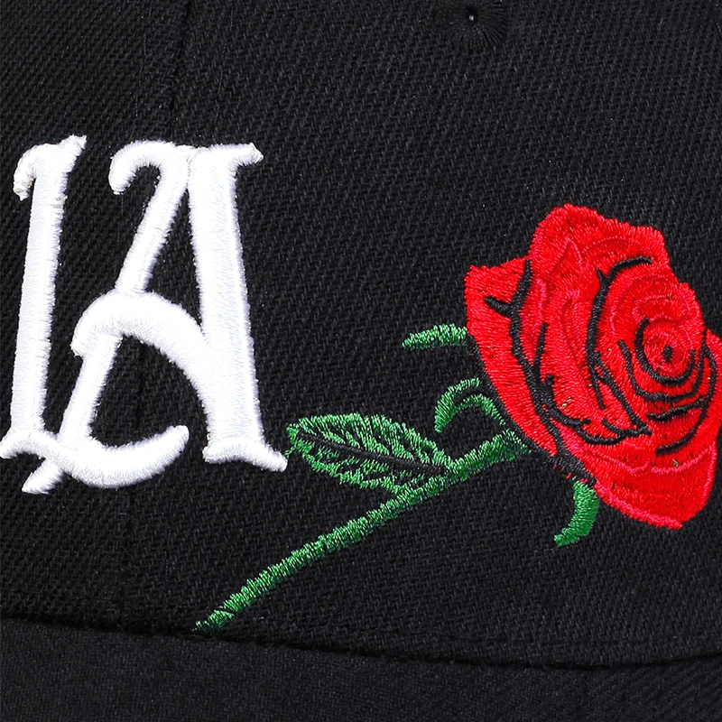 Fashion Rose Letter Embroidery Baseball Cap Men Women Spring Summer sun Hats Cotton Snapback Hat Unisex Hip Hop Trucker Caps