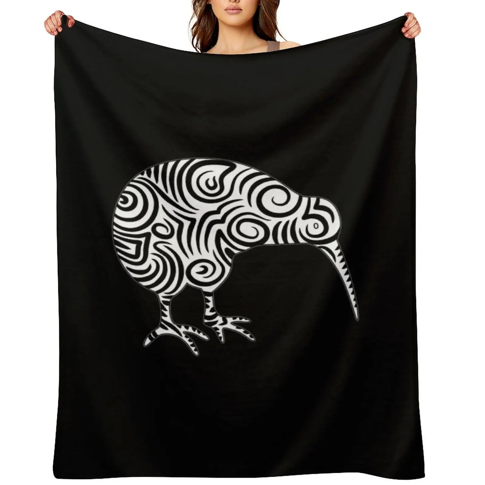 الكيوي الطيور Aotearoa نيوزيلندا القبلية نمط رمي بطانية الشاطئ متعددة الأغراض الصيف الفراش البطانيات أريكة عملاقة #1