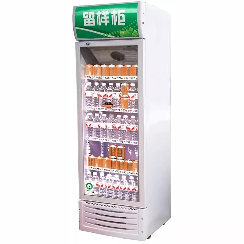 Refrigerador vertical para conservación de cerveza fresca, bebidas frías, vitrina de vidrio, muestrario de alimentos