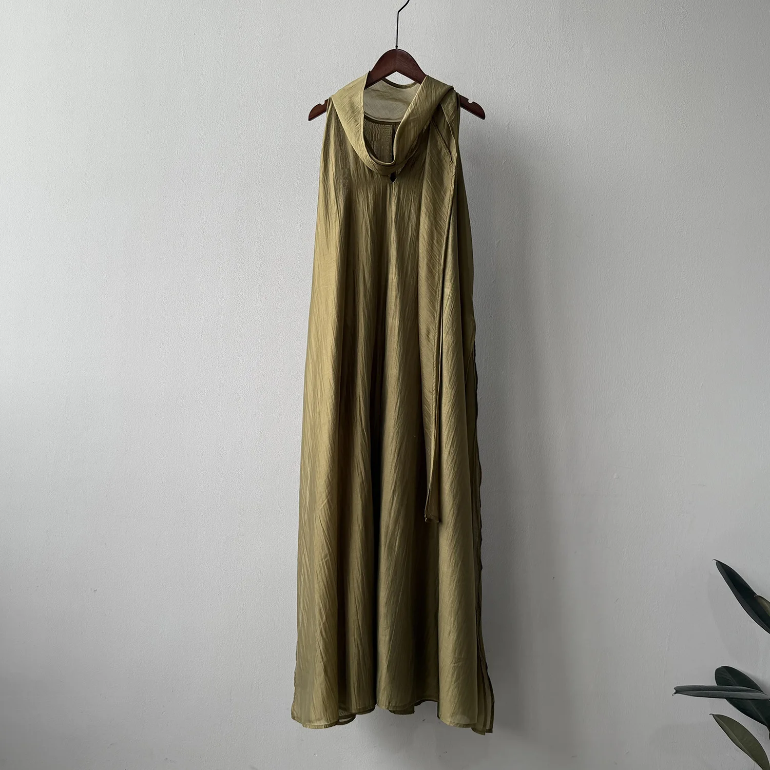 2025 New Arrival Sleeveless Halter Neck Women Summer Loose Style Elegant Long Dress Lyocell Boho Maxi Dress Vestidos Clothes