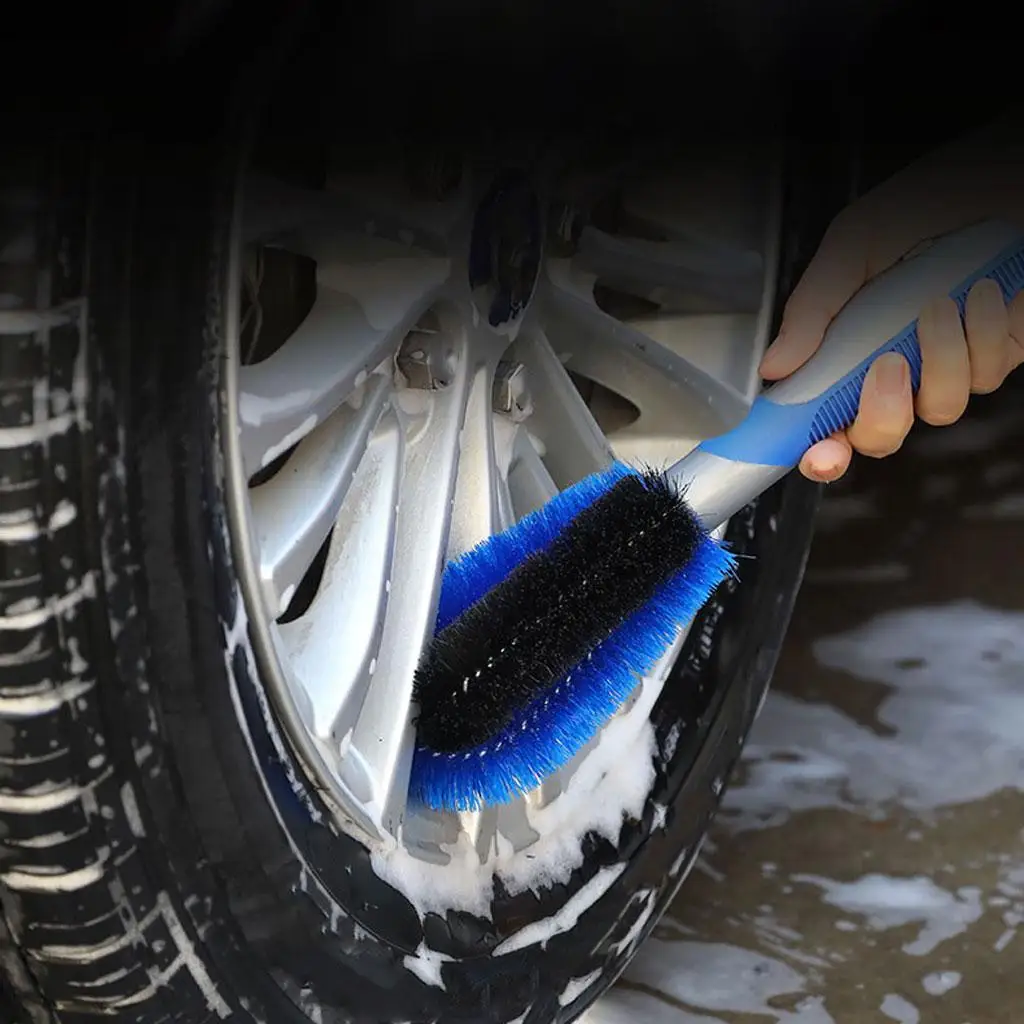 Car Wash Wheel Brush Car detailing brush set Car Cleaning Tool Auto Tire Rim Brush Car Tire Wheel Hub Cleaning Brush Long Handle