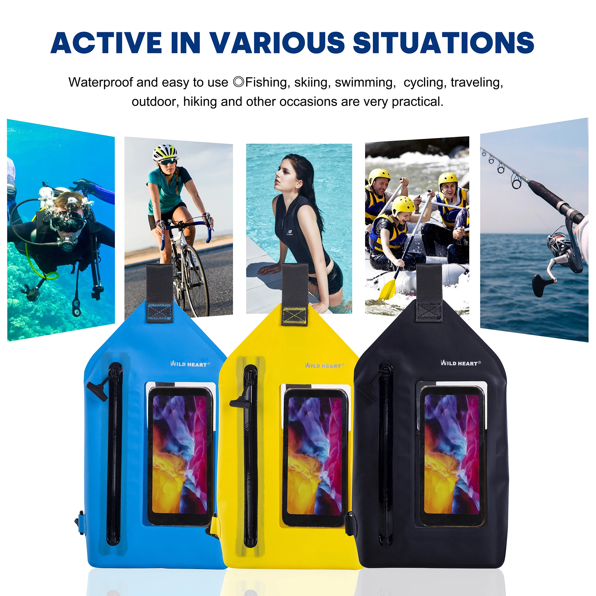 

Водонепроницаемая поясная сумка, многофункциональная нагрудная сумка для велоспорта, сумка для телефона, сумка через плечо для плавания, дрифтинга, спорта