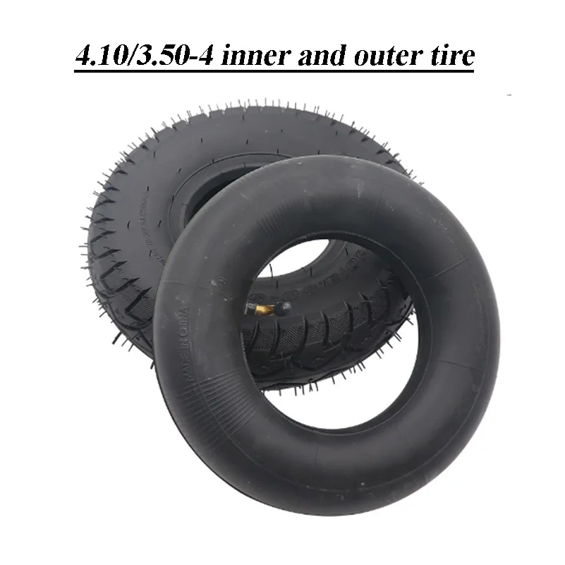 4.10/3.50-4 Tire Inner Tube Outer Tyre for Electric Scooters ATV Quad Go Kart 410/350-4 Inflatable Wheel Accessories