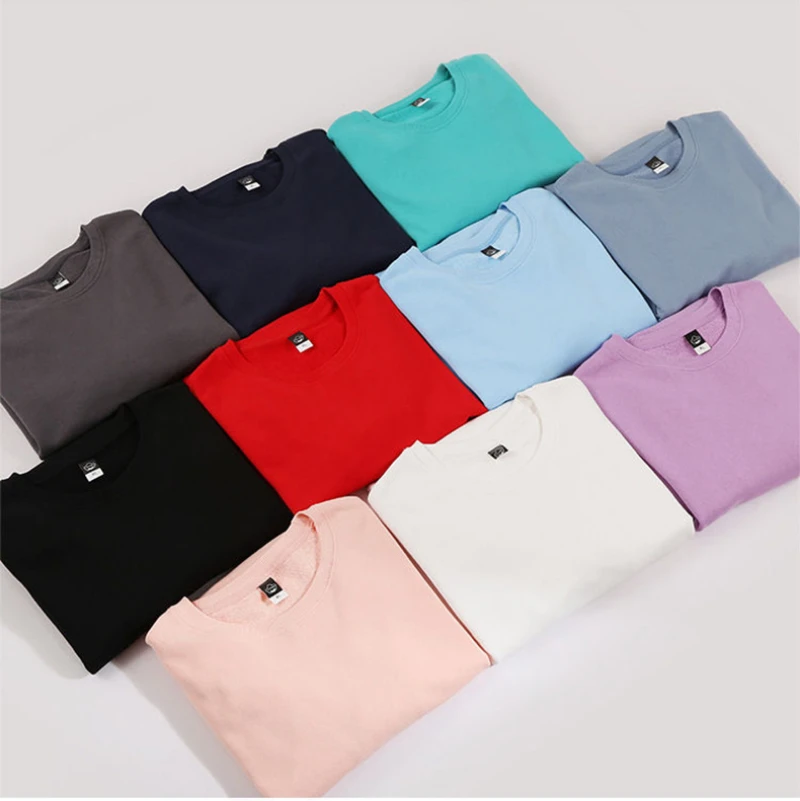 Customized Printed Cotton O Neck Pullover Long Sleeved Sweatshirts Men Women DIY Your Like Photo or Logo Fashion Casual Tops Tra