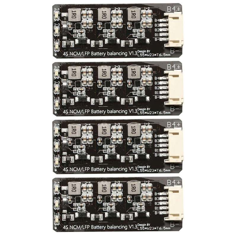 4X 4S Li-Ion Lipo Lifepo4 LFP Battery Active Equalizer Balancer BMS 1.2A Balance Energy Transfer Board