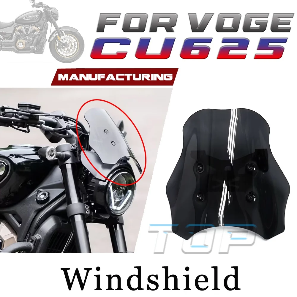 For VOGE CU625 modified smoked clear windshield for 625CU 625 CU