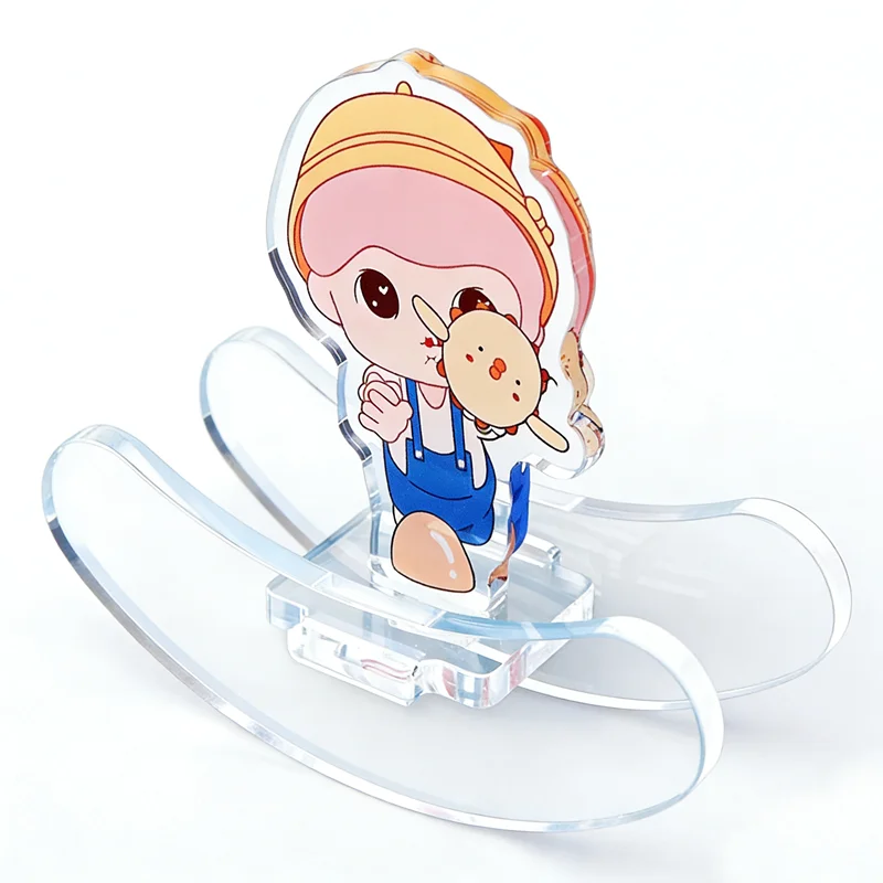 Custom Swinging Acrylic Standee Customizable Clear Anime Figure Stand With Your Design Fashion Funny Desktop Accessories Stands