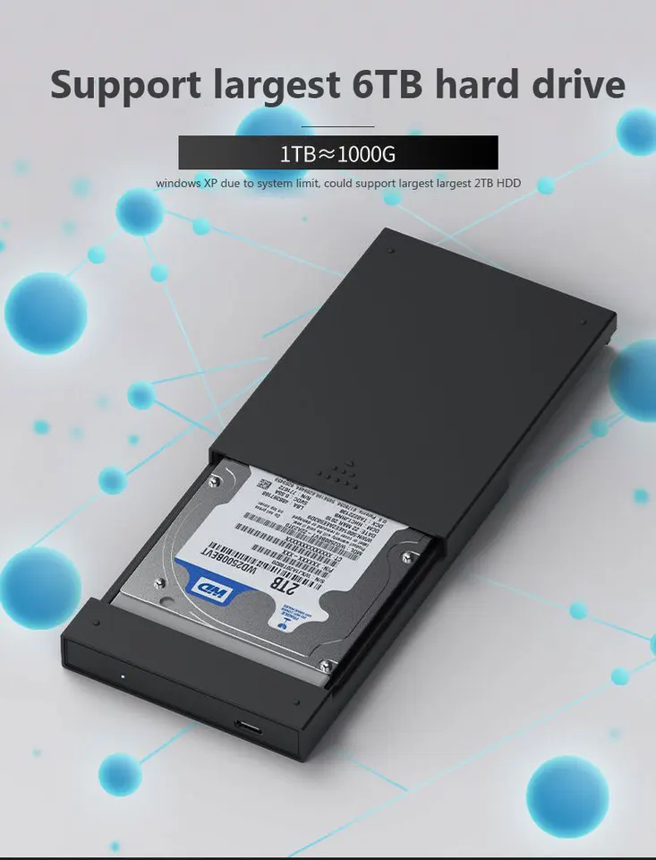 Blueendless 2.5 SATA to USB3.0/3.1 HDD Enclosure Mobile Hard Drive