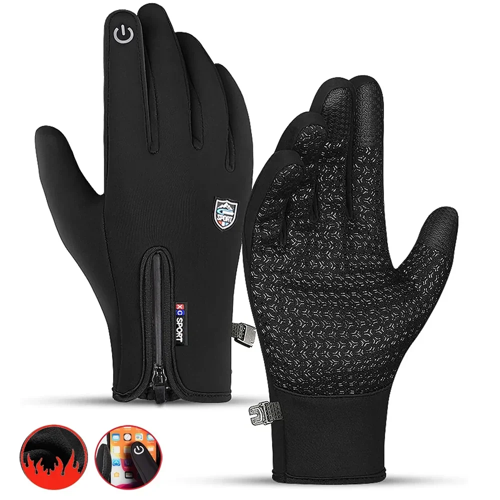 Motorcyclist Men's Cycling Gloves Women Biker Warm Winter Autumn Waterproof Thermal Gym Touchscreen Anti-slip Motorcycle Gloves