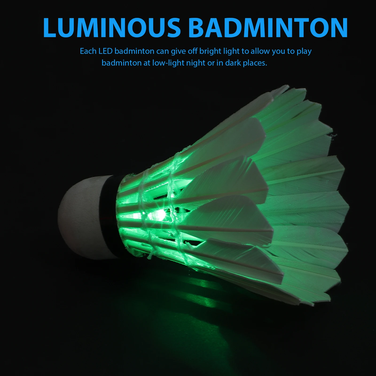 

8 Pcs Badminton Steering Wheel Shuteca Balls Cock Shuttlecock Shuttles Original Goose Led Shuttlecocks Glow