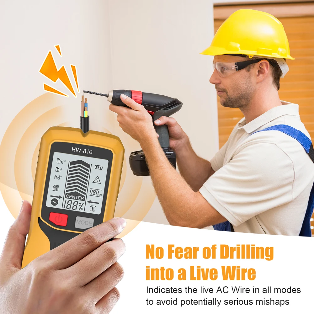 6 في 1 الذكية مسمار مكتشف الجدار الماسح الضوئي عالية الدقة مسمار مكتشف أداة مسمار مكتشف للخشب المغناطيسي المعادن التيار المتناوب سلك العثور على #1