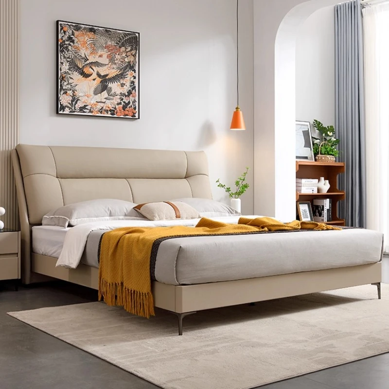 

modern cosy bedroom beds king size 180x200cm 220x200cm 2 people luxury Two persons bed with headboard bedframe home furniture