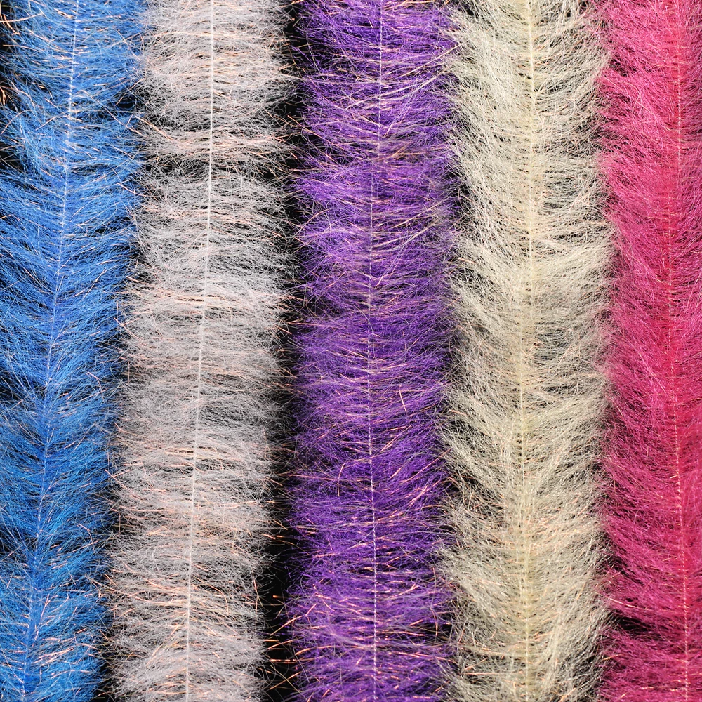2 Stück 3/4"~3,5" Flash Dubbing Brush Fliegenbindematerial für Streamer, Minnow, Köderfische, Barsch, Hecht, Salzwasser-Angelköder – Detail 9