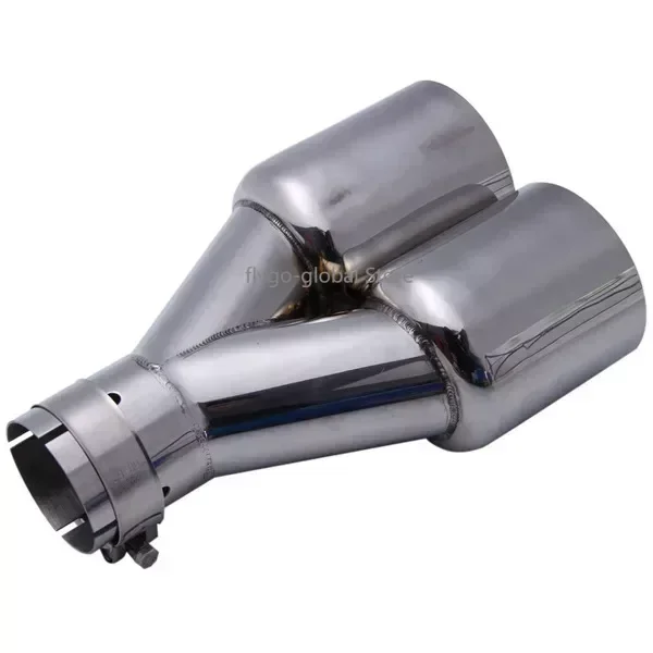 

2,5-дюймовый универсальный двойной наконечник выхлопной трубы 304, полированный I276143, хвостовое горло