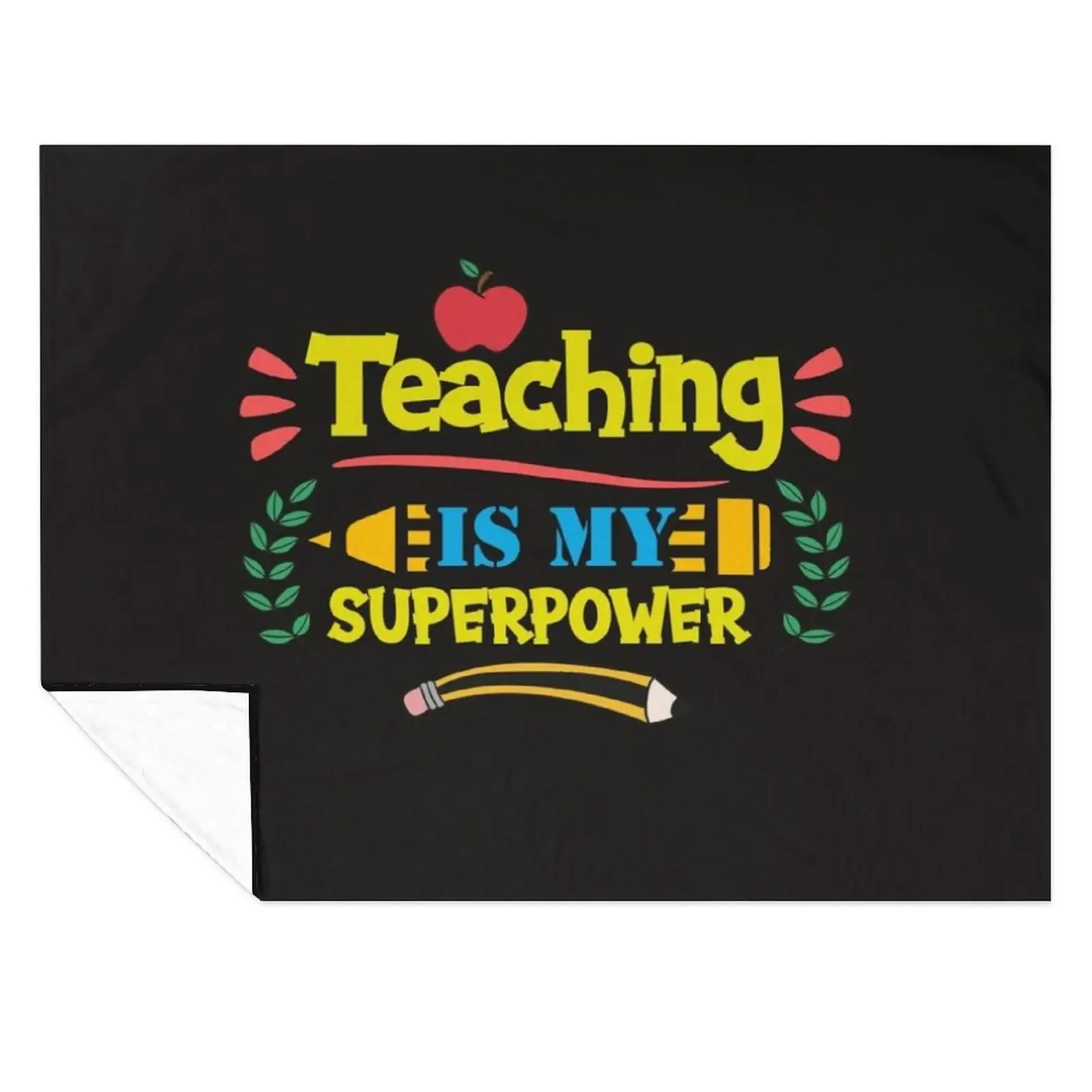 

TEACHING IS MY SUPERPOWER Throw Blanket warm winter Heavy halloween Large Blankets