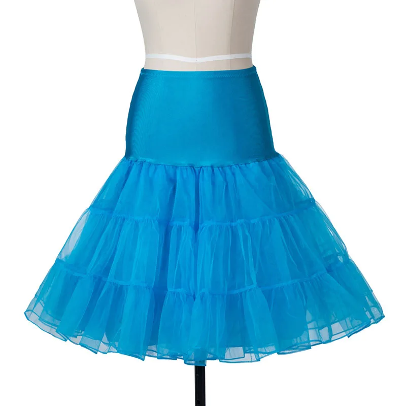 LZPOVE spódnica Tutu w stylu Vintage 50s damska suknia balowa Rockabilly Pettiskirt wielokolorowa podspódniczka puszysta halka na suknię ślubną