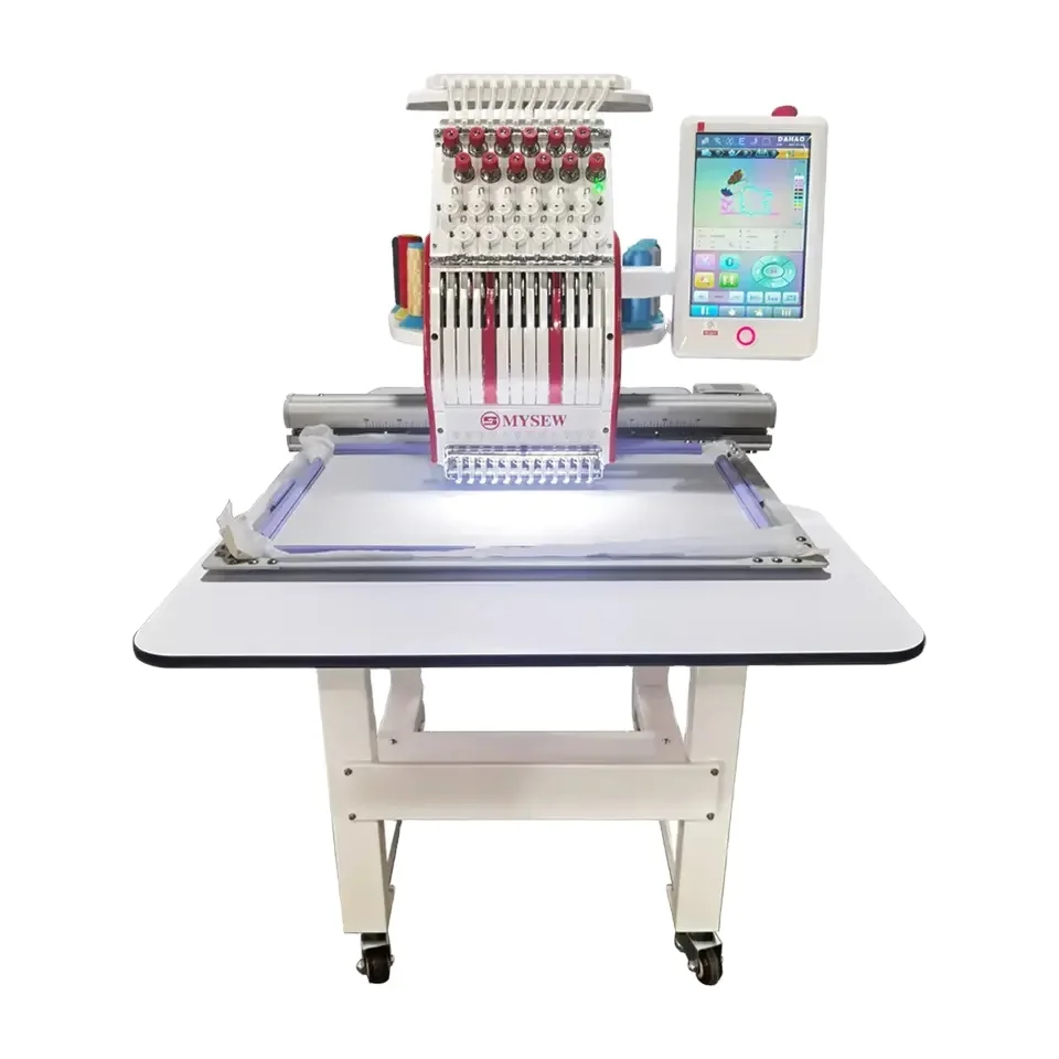 MYS 1201 12needl One Head Computerized High Speed Multifunctional Garment Industrial Hat T-shirt Embroidery Machine for Sale