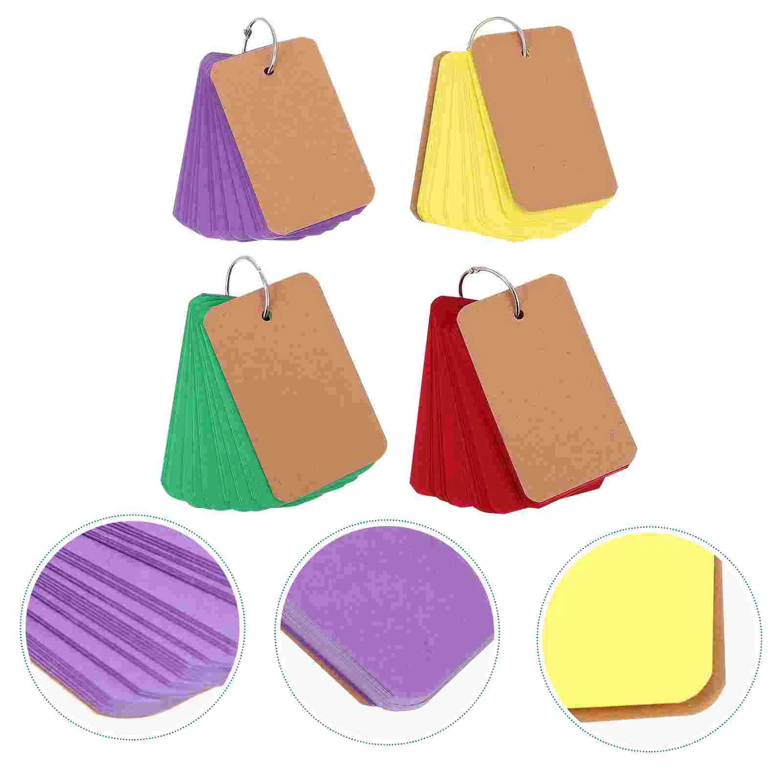 

4 PCS Notepads Keychain Mini Notebook Student Stationery Portable Memo Loose-leaf