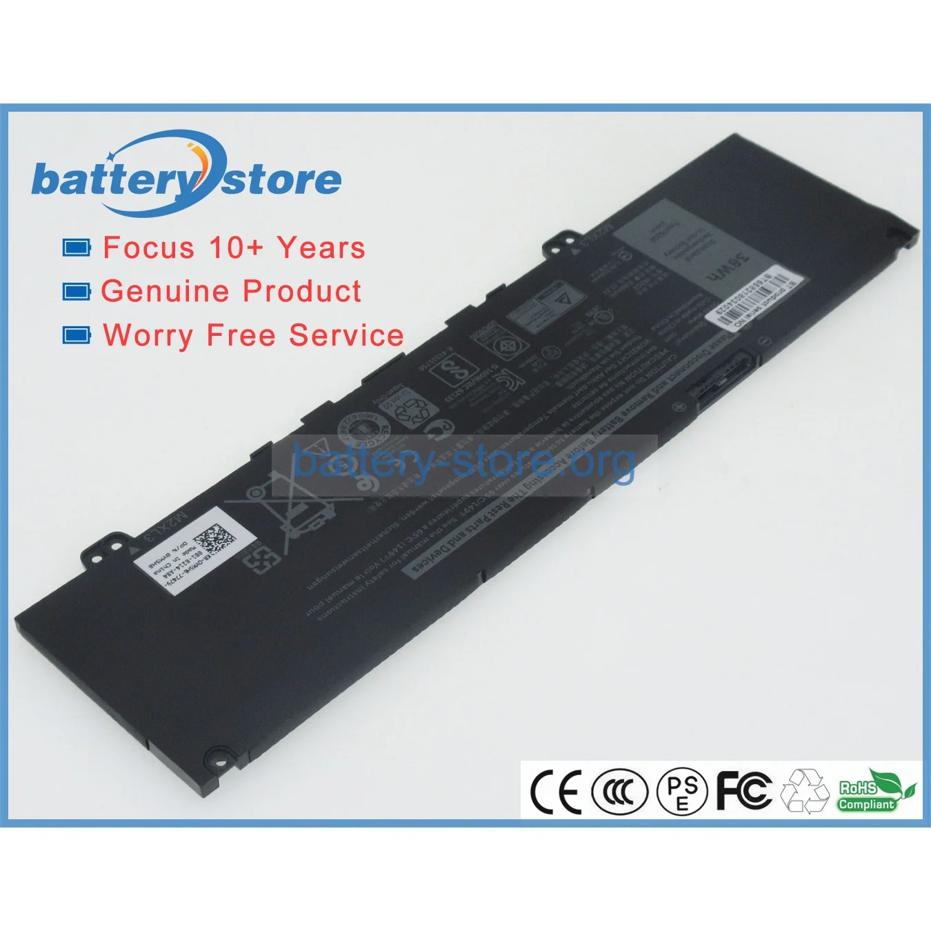 Genuine laptop batteries for F62G0,F62GO,RPJC3,P83G,039DY5,39DY5,P87G001,451-BCBY,3ICP4/55/81,62FG0,11.4V,3 cell