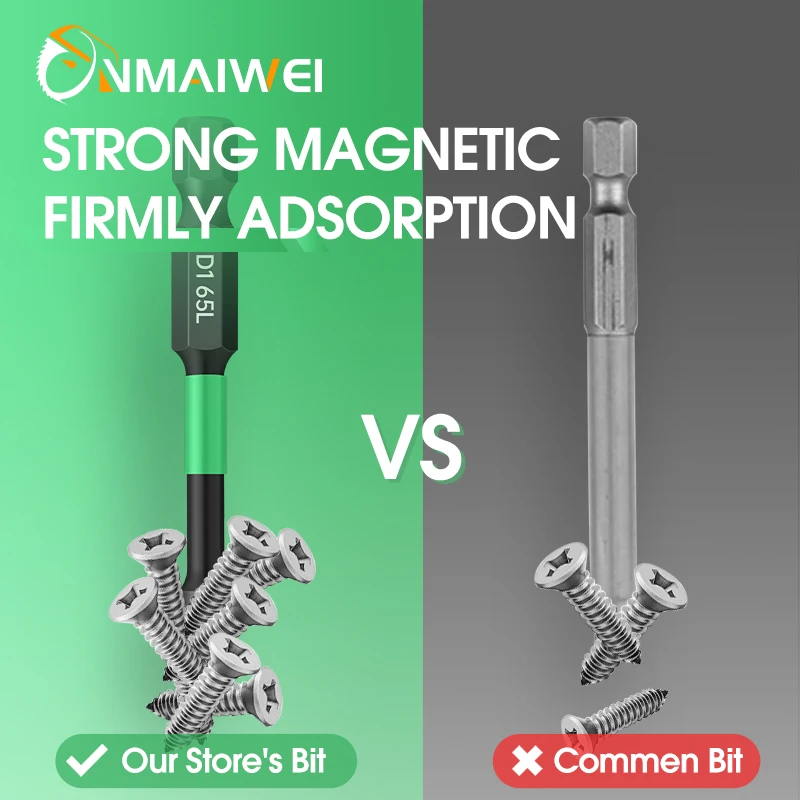 Imagem -05 - Magnetic Anti-slip Phillips Screwdriver Bit Grupo Hex Shank Longo Cross Impact Driver Bit para Power Drilling