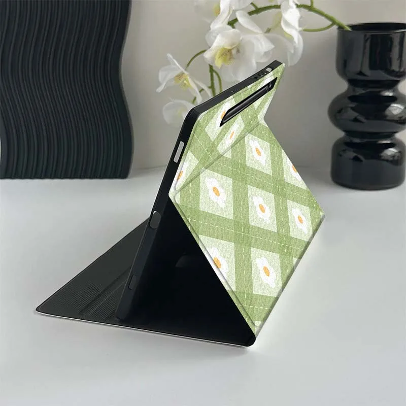Tulip flower and kitten For Samsung Galaxy Tab S7 S8 S9 S10 11 12.4 13.1 FE Plus Lite Inch Cover Tablet Case