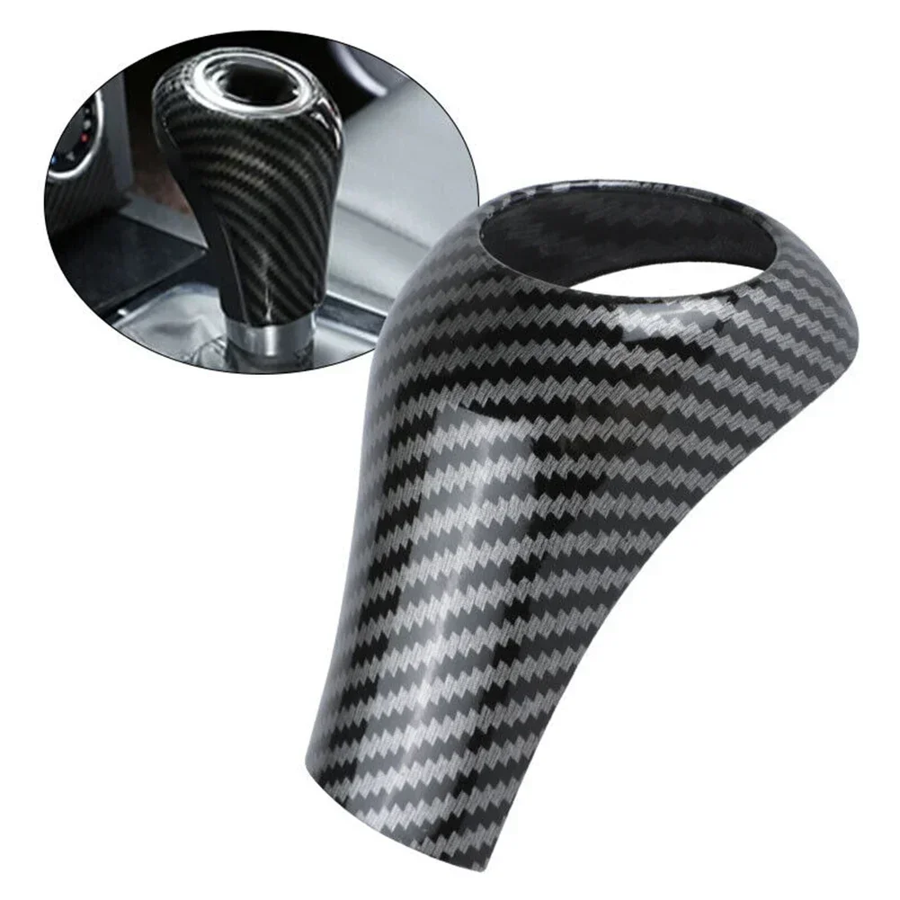 CarHome 1x والعتاد التحول المقبض غطاء الكسوة لمرسيدس بنز C E S CLK GLK GL G R فئة ألياف الكربون نمط مقبض ناقل الحركة غطاء الكسوة