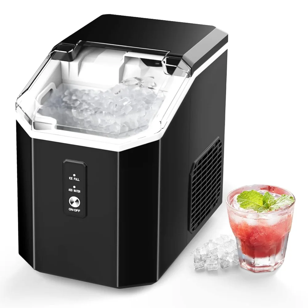 HAOYUNMA Ice Maker controsoffitto, macchina per il ghiaccio masticabile schiacciata, macchine per il ghiaccio autopulenti con funzionamento con un clic, 34 libbre/24 ore