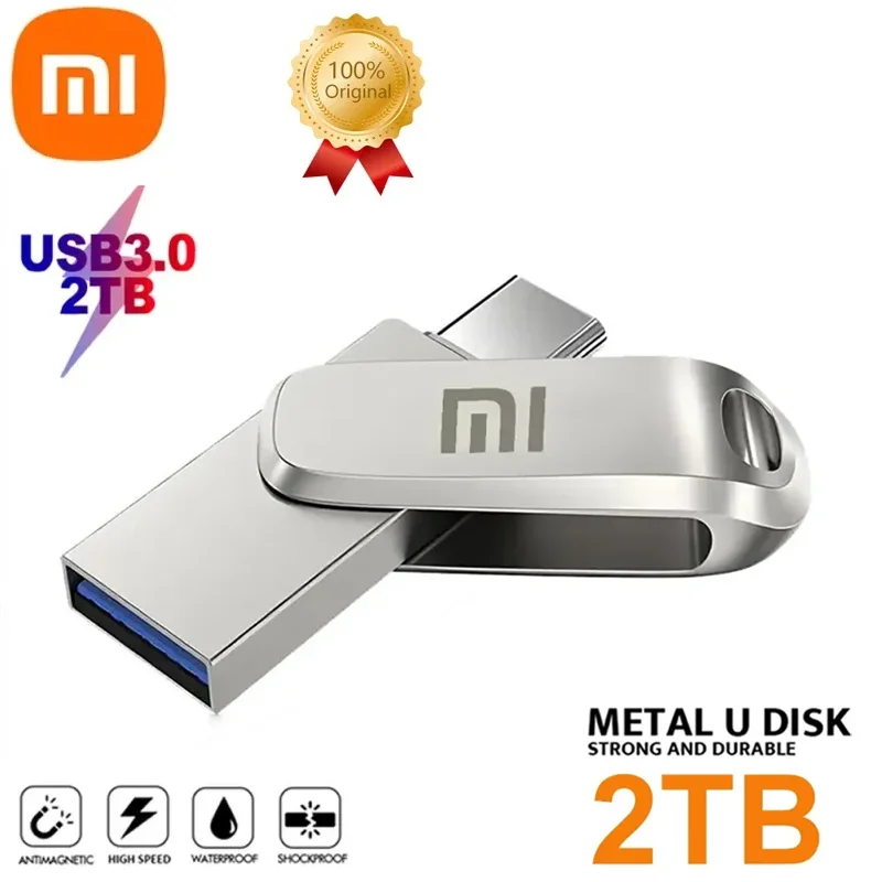 Xiaomi 2Tb Usb Drive 1Tb High Speed Pen Drive Usb 3. 0 Memory Stick 512Gb Waterdicht Pendrive Metal Usb Memoria Disk Smart Home