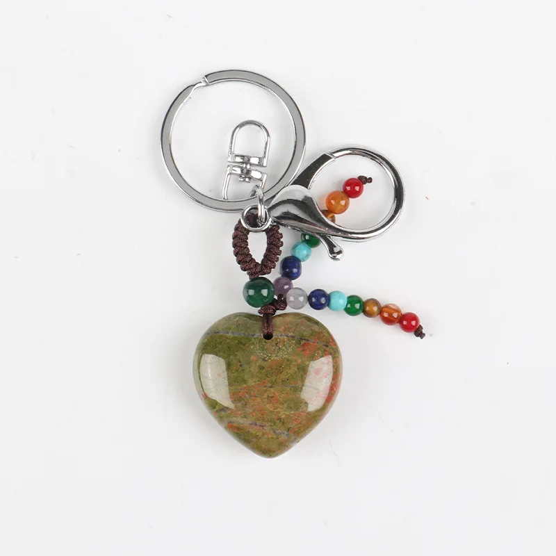 10pcs-heart-carved-natural-stone-keychains-reiki-quartz-crystal-key-chain-handbag-decor-motorcycle-keyring-for-women-men-jewelr