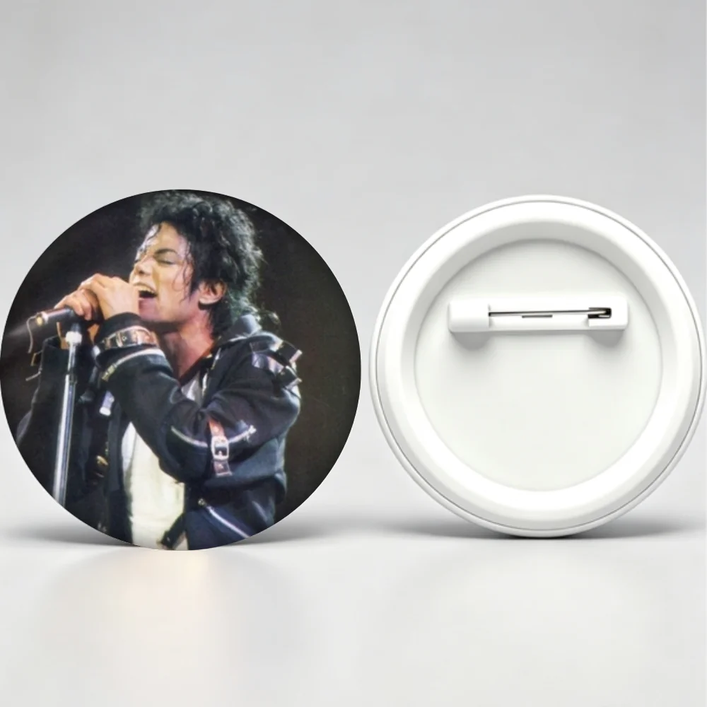 MJ Dance King Michael Jackson Creative Round Badge Button Pin Bag Decor Fans Collection Friends Gift Brooch