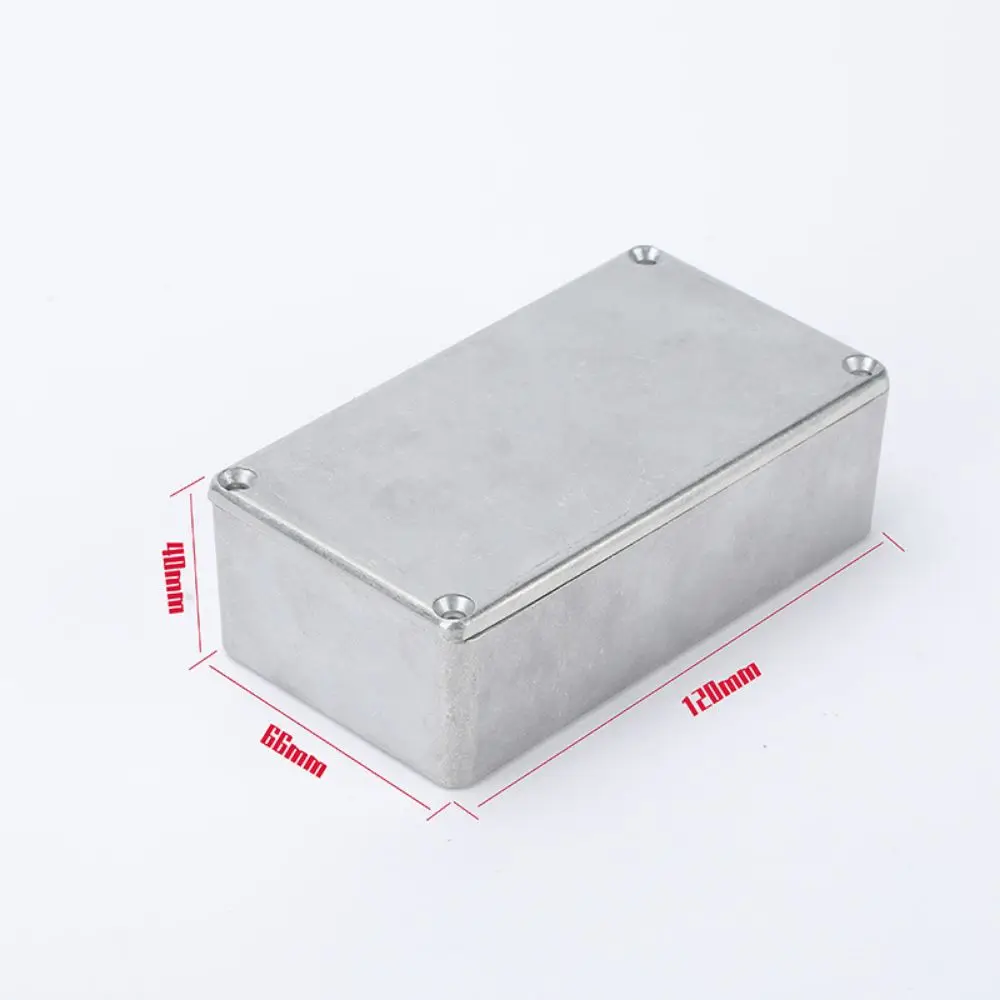 High Quality Openable Aluminium Enclosure Shell Waterproof Silver Project Box Shell DIY Musical Instrument Accessories