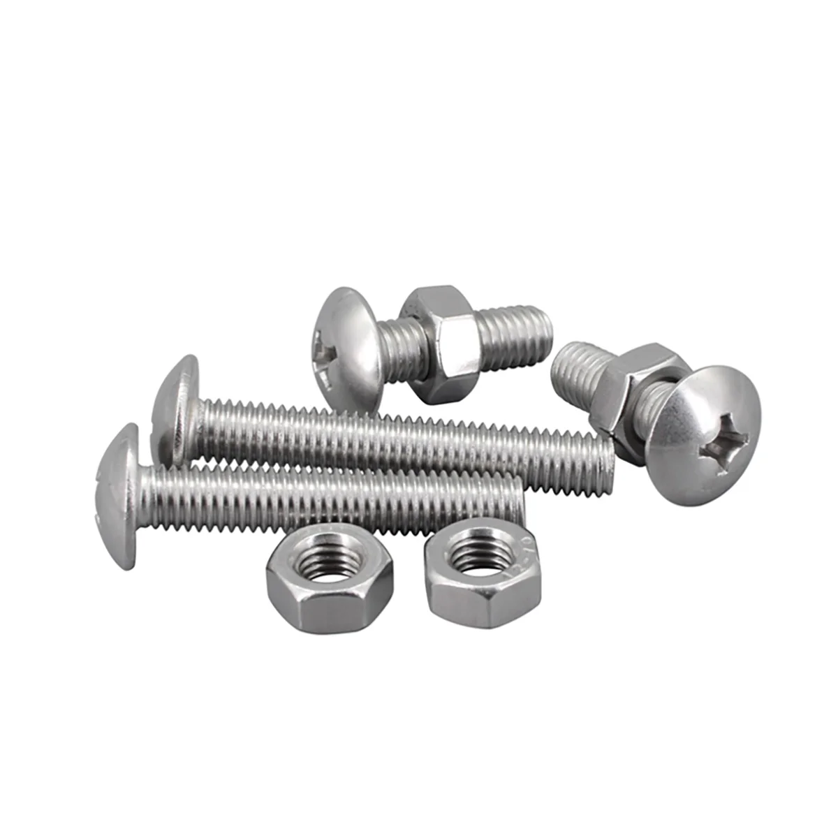 304 SS Large Flat Head / Button Head / Pan Head Phillips Screw Nut Combination