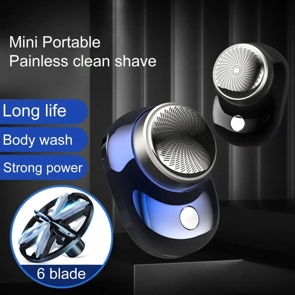 Precise Shaving Tool Mini Electric Shaver Portable Electric Shaver High-speed Motor Precise Painless 6-blade Mini for Travel