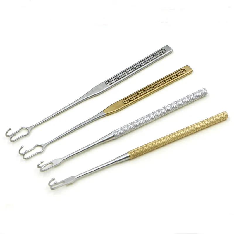 Stainless steel eyelid nose Plastic retractor double eyelid pouch two claws double teeth retractor eye instrument tool