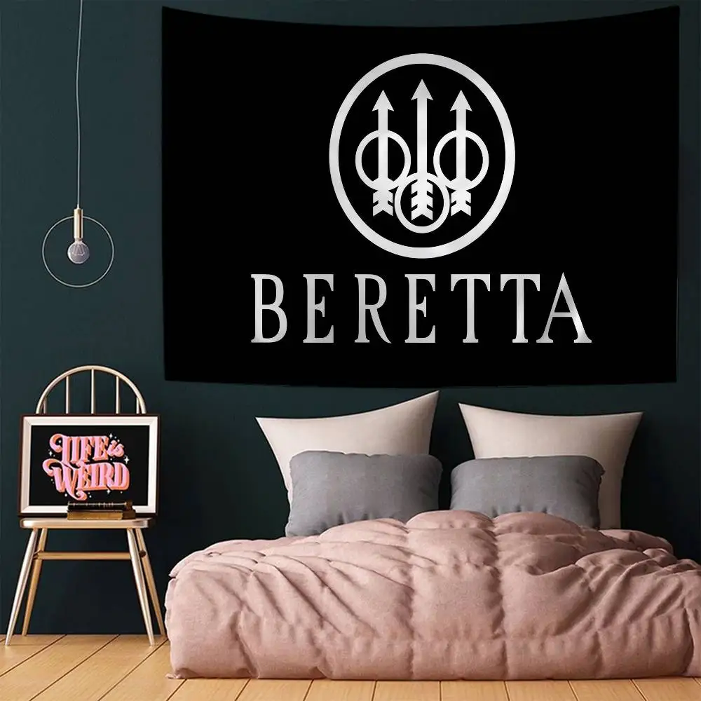 Gun Beretta Cartoon Tapestry Wall Hanging Decoration Household Home Decor