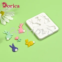 Easter Rabbit Fondant Silicone Mold DIY Fudge Chocolate Mould Resin Clay Model Cake Decorating Tool Kitchen Bakeware Accessories