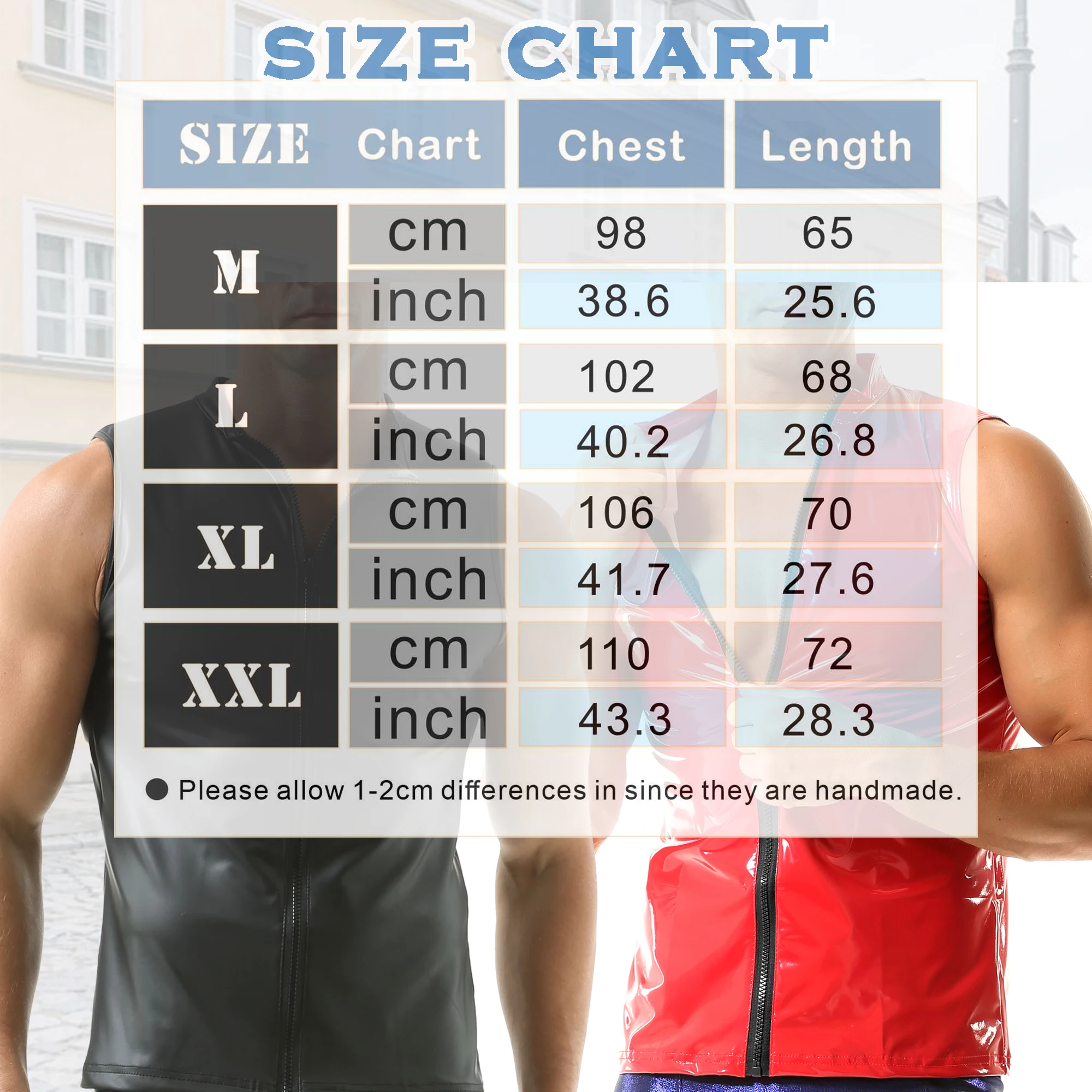 Mens Sexy Leather Sleeveless Shirts Sports Shaping Sheath Tank Tops Male Zipper Open Leather Undershirt Punk Tank Top Clubwear