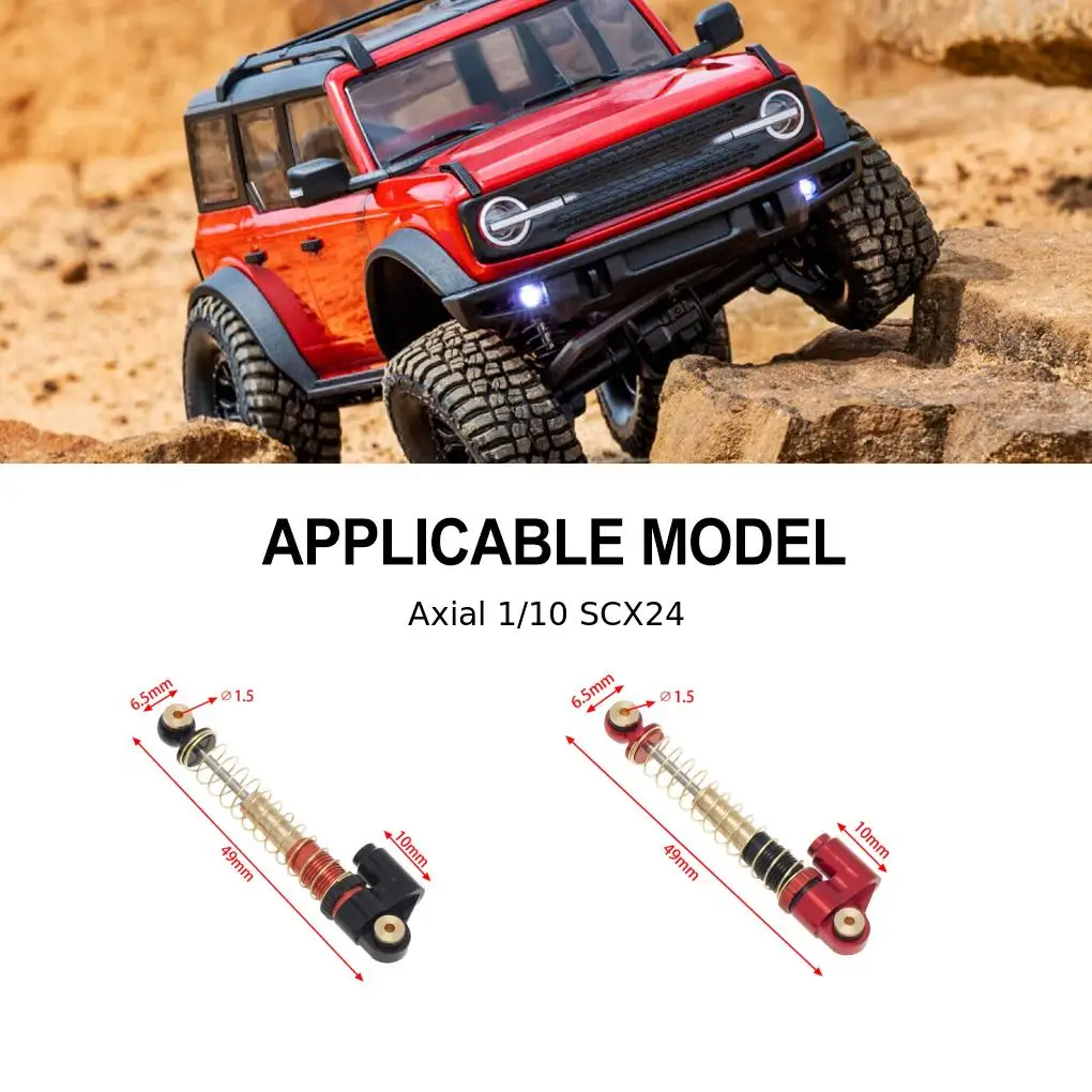 

1/10 1/24 передний и задний амортизатор из алюминиевого сплава, гладкий передний и задний амортизатор Rc для LOSI Axial TRX4 SCX24 RR10 90048