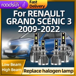 Roadsun LED Headlight 110W H7 Car Headlam 6000K For RENAULT GRAND SCENIC 3 2009 2010 2011 2012 2013 2014 2015 2016 2017-2022